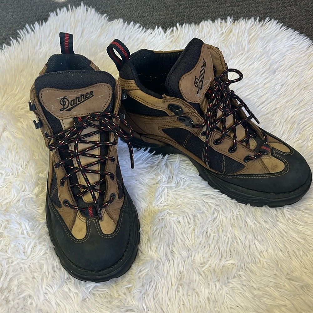 Danner Brown and Black Lace-Up Women's Hiking Boots